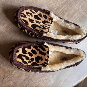 UGG Cheetah Print Moccasin Slippers